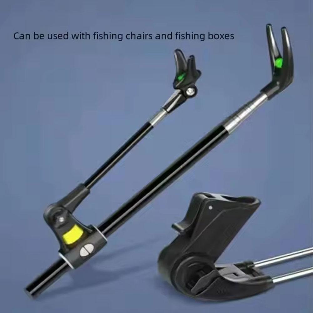 Stainless Steel Thickened Shrinkage Fishing Rod Bracket For Angling Dual Tool Outdoor Use Acces J4B8