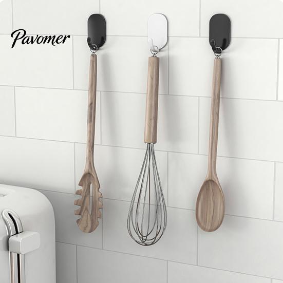 Rust-resistant Coat Hooks 5PCS Wall Self-Adhesive Waterproof Strong Bathroom Load-Bearing Rust-Resistant Hook for Kitchen Bathrobe