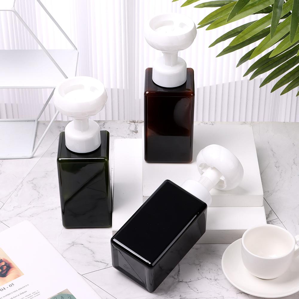 Badezimmerzubehör Nachfüllbarer schäumender Blumen Seifenspender Seifenflasche Pumpenbehälter Kosmetikflasche