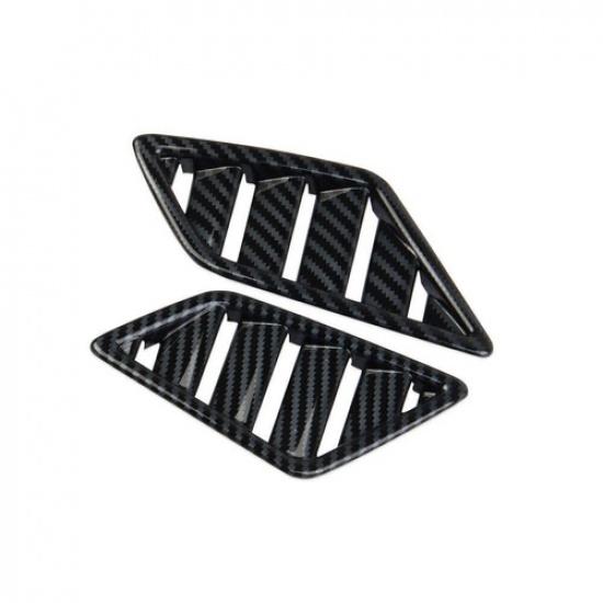 Carbon Fiber Dashboard Air Vent Outlet Cover trims For Mitsubishi Outlander