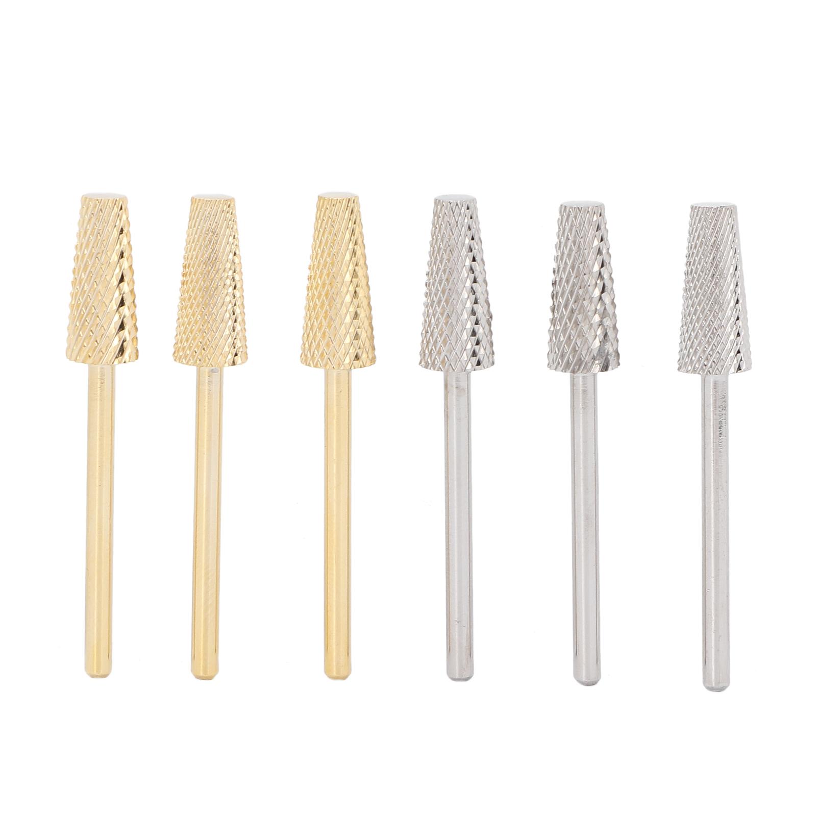 

6 шт. профессиональных сверл для маникюра и маникюра, вольфрамовая сталь, полировщик для ногтей, шлифовальная головка для дизайна ногтей