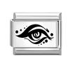 Fashion Girls' Eye Cake Sunset Butterfly Flower Cat Laser Engraving Charm Links Fit 9mm Stainless Steel Bracelet DIY Making Gift