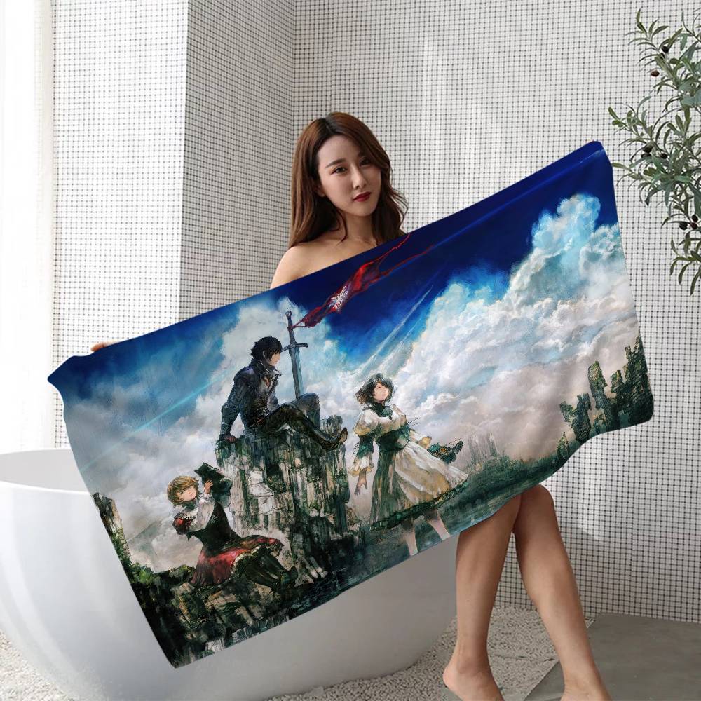 

Classic F-Final Game F-Fantasy Anime Beach Swimming Towel Soft Absorbent Washcloth Children s Gifts For Kids Travel Camping Gym W30*H60(CM)