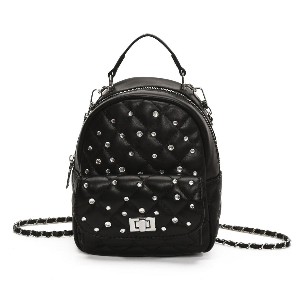 Summer Mini Bag Women's Fashion Chain Shoulder Messenger Bag Women's High-end Diamond Backpack