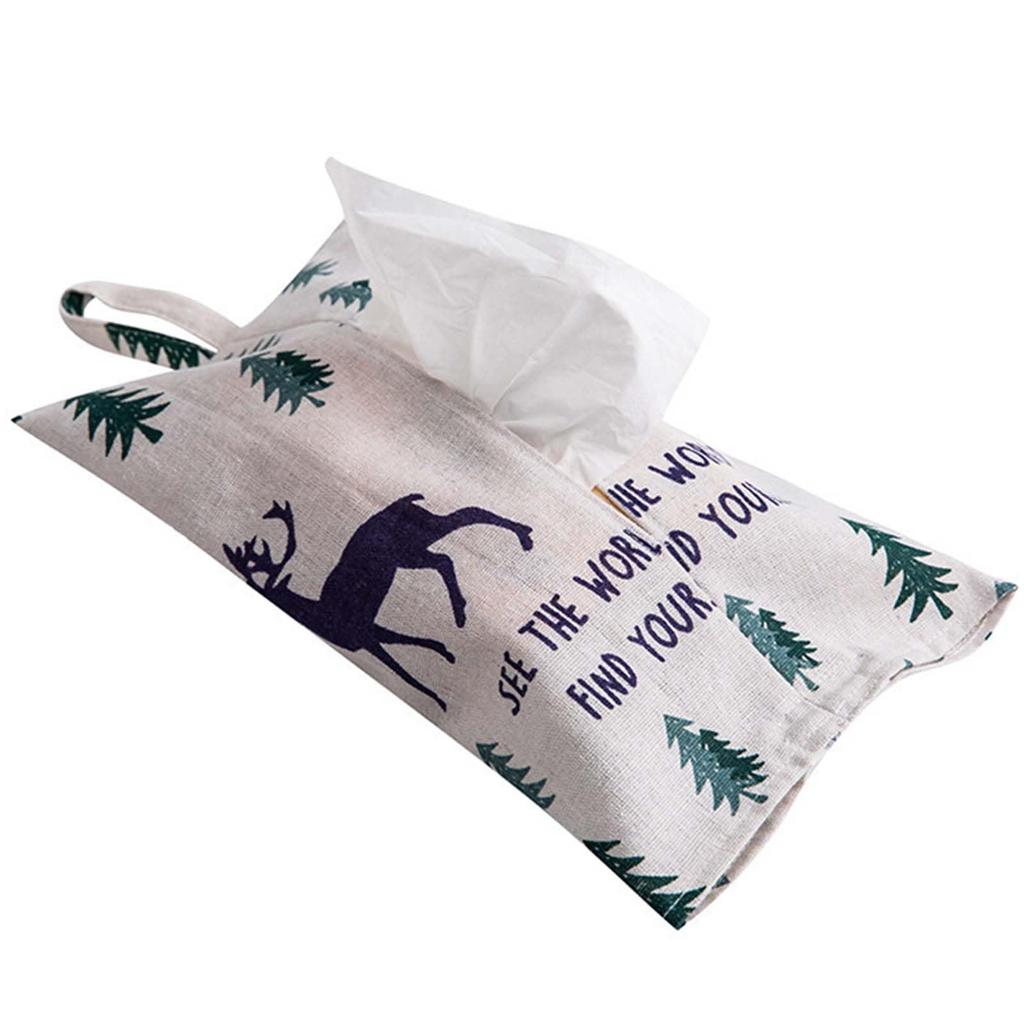 EsiFare Hängende Taschentuchbox für Auto Taschentuchhülle Hängend Wandhänger Taschentuchbox Stoff