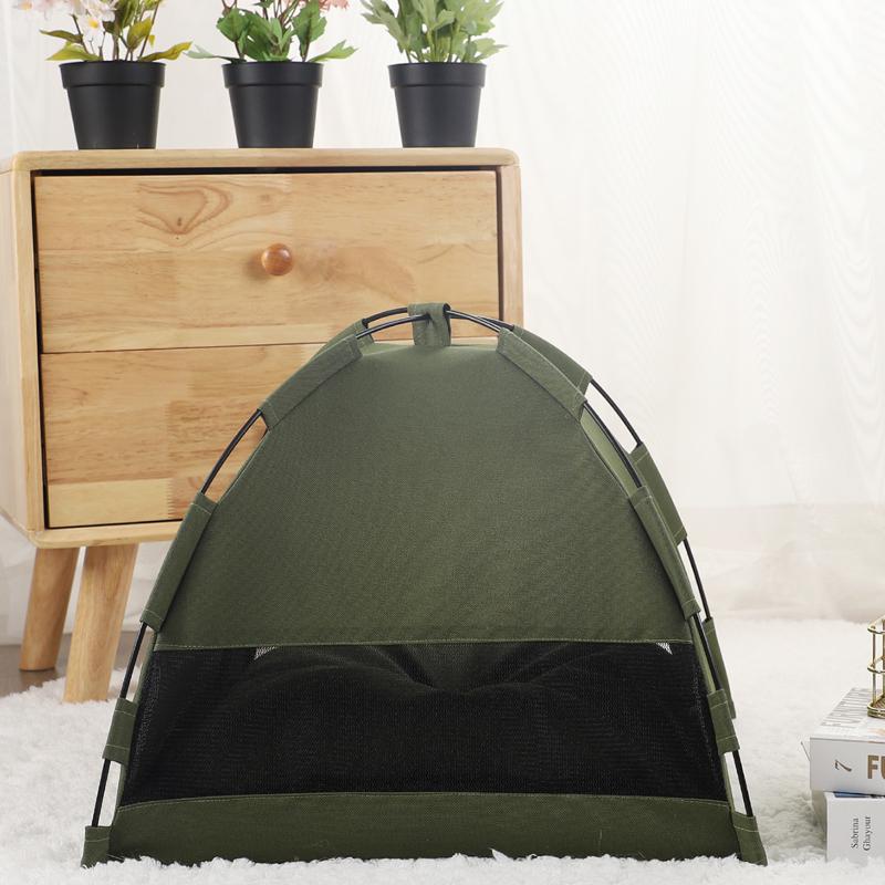 Summer Cooling Cooler Outdoor Pet Kennel Tent Breathable Foldable Solid Color Simple Pet Cage