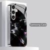 Holographic Curved Shadow Pattern 2D Phone Case for Samsung S26 S25 S24 S23 S22 S21 S20 A56 A36 A16 - Glass Protective Cover