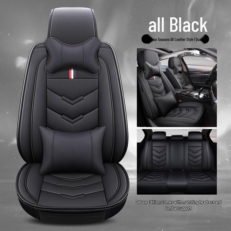 Universal Four Seasons Leather Car Seat Cover - Full Surround Cushion