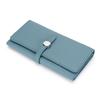 Long Genuine Leather Wallet Women's Folding Large Capacity Wallet New Soft Cowhide Women's Clutch Phone Holder Wallet