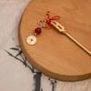 Antique New Year Hairpin Copper Coin Hanfu Hair Fork Vintage Ancient Hair Stick  Jewelry