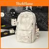 Zaino casual unisex in nylon con spallacci imbottiti per studenti