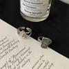 Unique Retro Geometric Style Open Adjustable Ring Crafted From 925 Silver Sterling