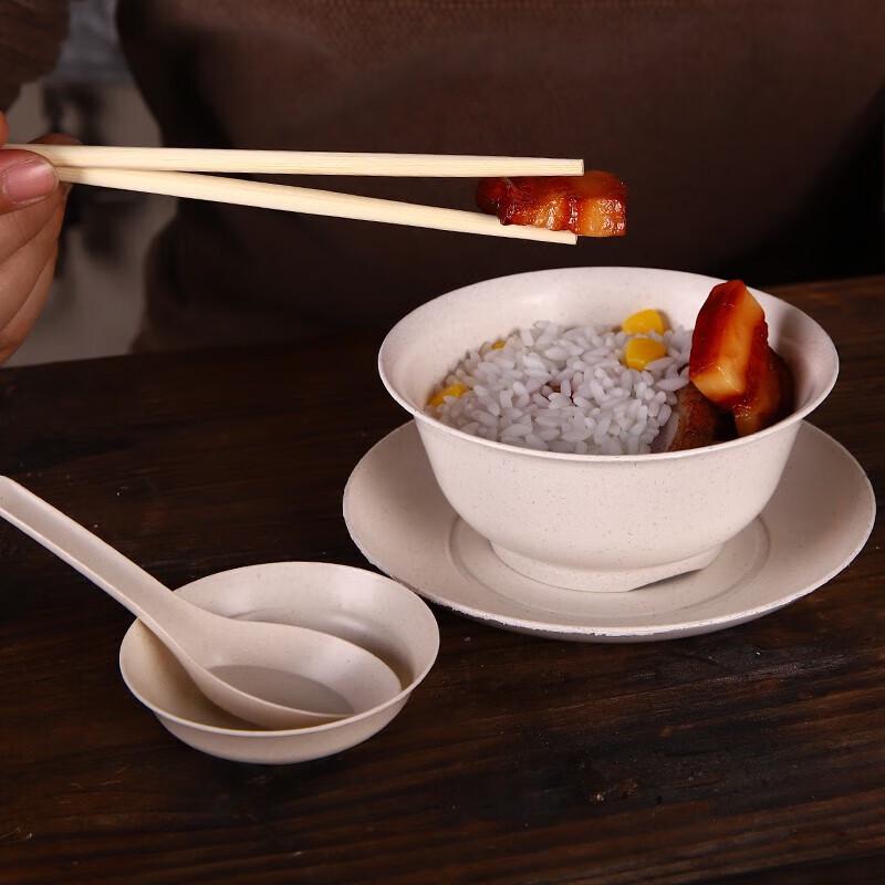 CHULV Rice Husk Disposable Tableware Set