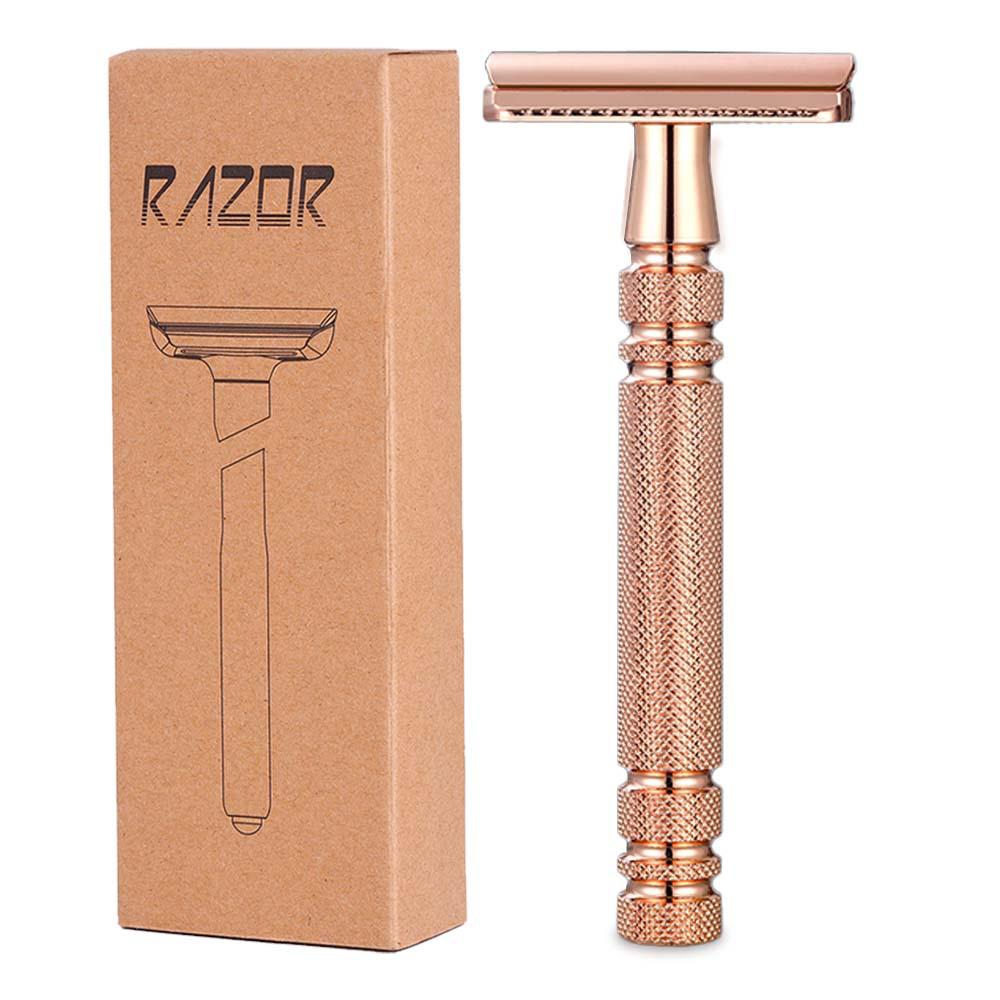 Platinum Double-Sided Safety Razor for Home Shaving