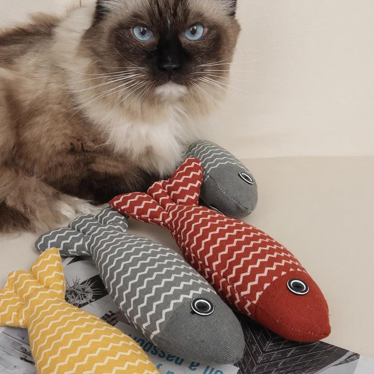 

3pcs-Toys Fish Cat Toys Self Play Cat Toys for Indoor Cats and Kitten Cat Toy Interactive Kitten Exercise Kicker Toys разноцветный