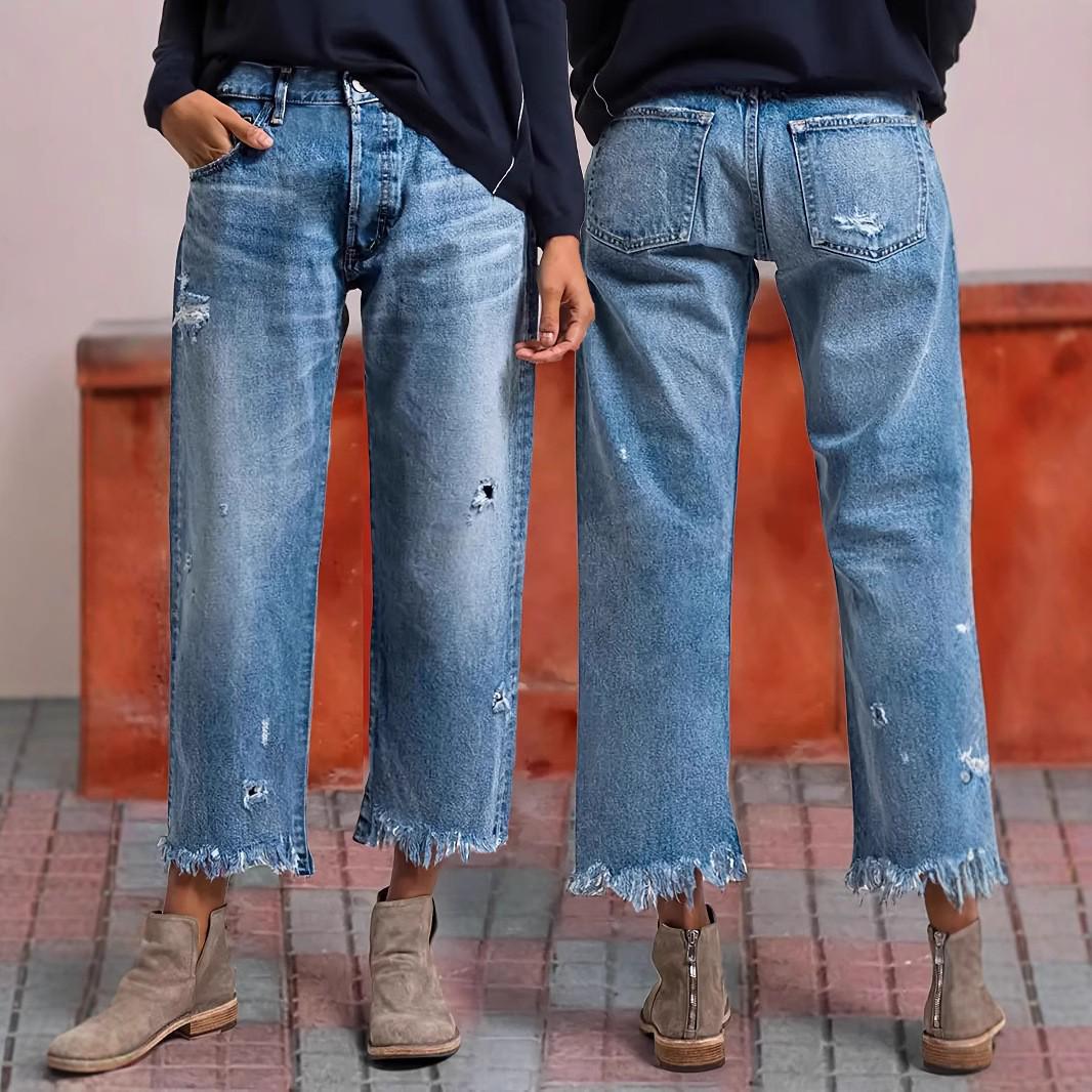 2025 Women s Casual Slim Fit Versatile Jeans - European & American Style XXL