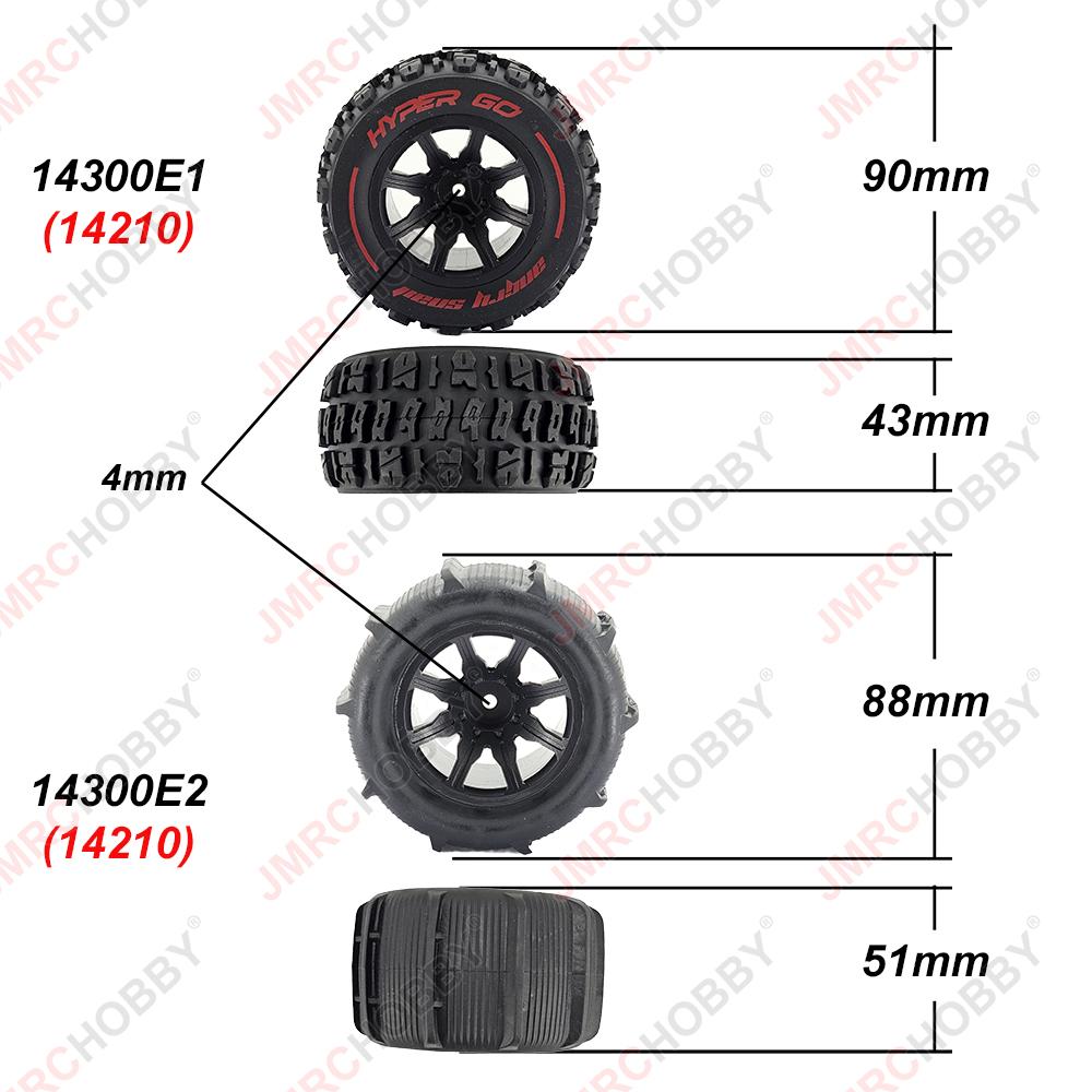 

Metal Chassis Body Shell Paddle Off-Road Wheel Original Replacement Accessories Spare Parts For MJX Hyper Go 14209 And 14210