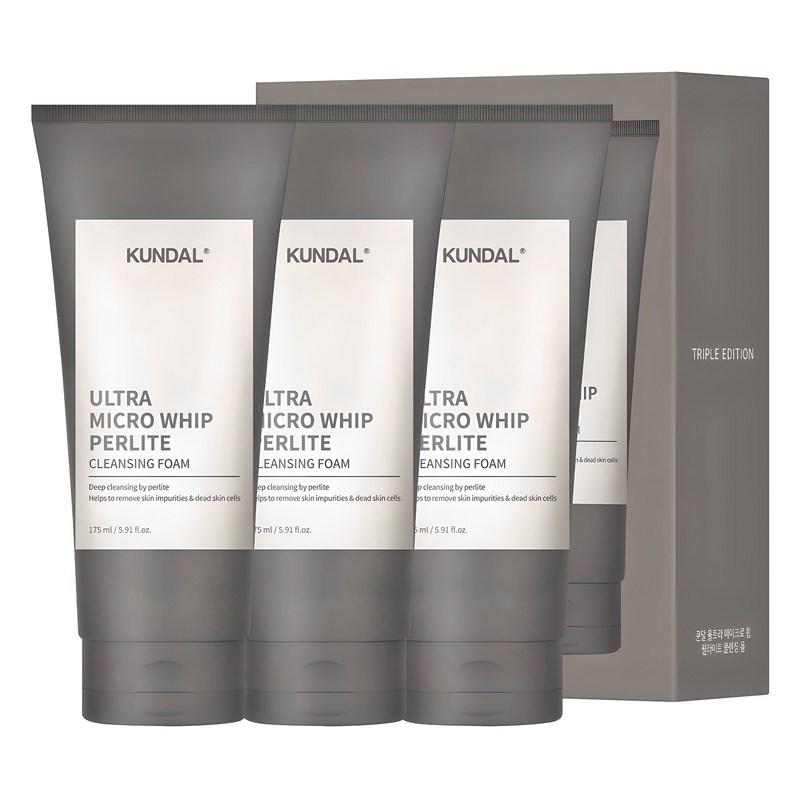 Kundal Ultra Micro Whip Perlite Cleansing Foam, 175ml, 3 pcs