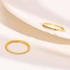 New In Fashion Minimalist Metal CZ Stone Rings for Women,Anti Allergy Stainless Steel Full Light Set Colored Cubic Zirconia Ring