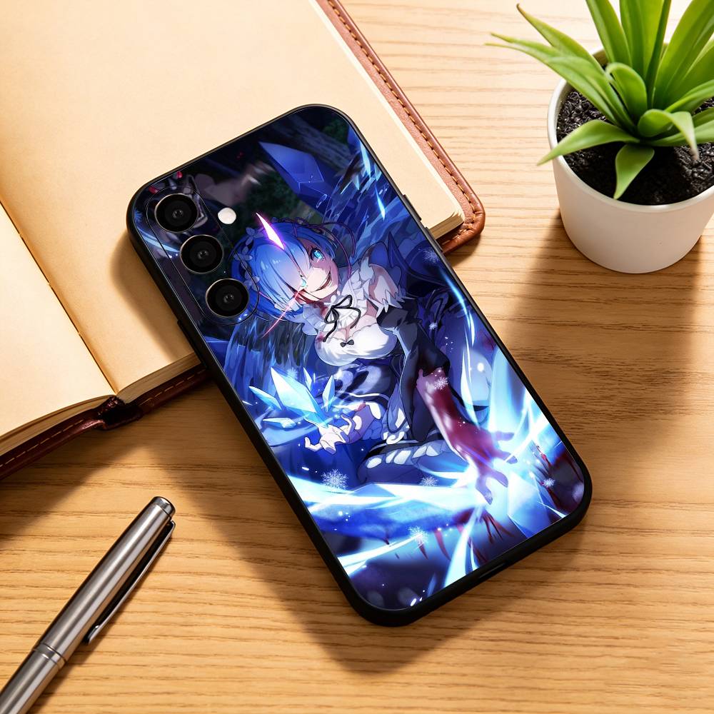 Zero Natsuki Subaru REM Phone Case For Samsung Galaxy A73,A72,A71,A70,A53,A52,A51,Others Soft Black Cover