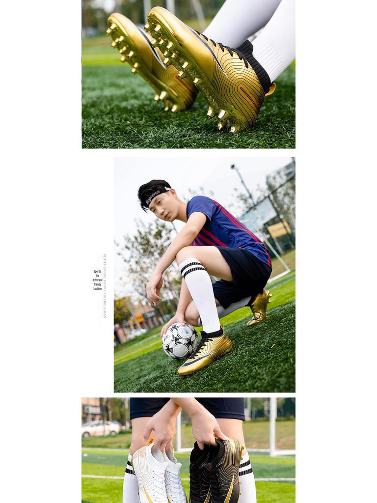 Zhenzu Dziecięce Złote Korki Piłkarskie High-Top