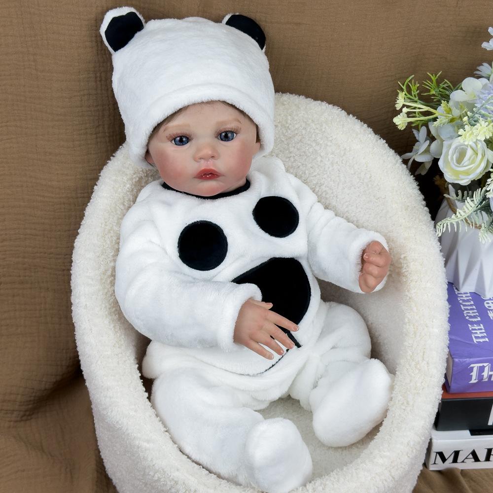 

18 Inch/46cm Reborn Baby Doll Soft Silicone Vinyl Realistic Newborn Toy Gift for Kids girl