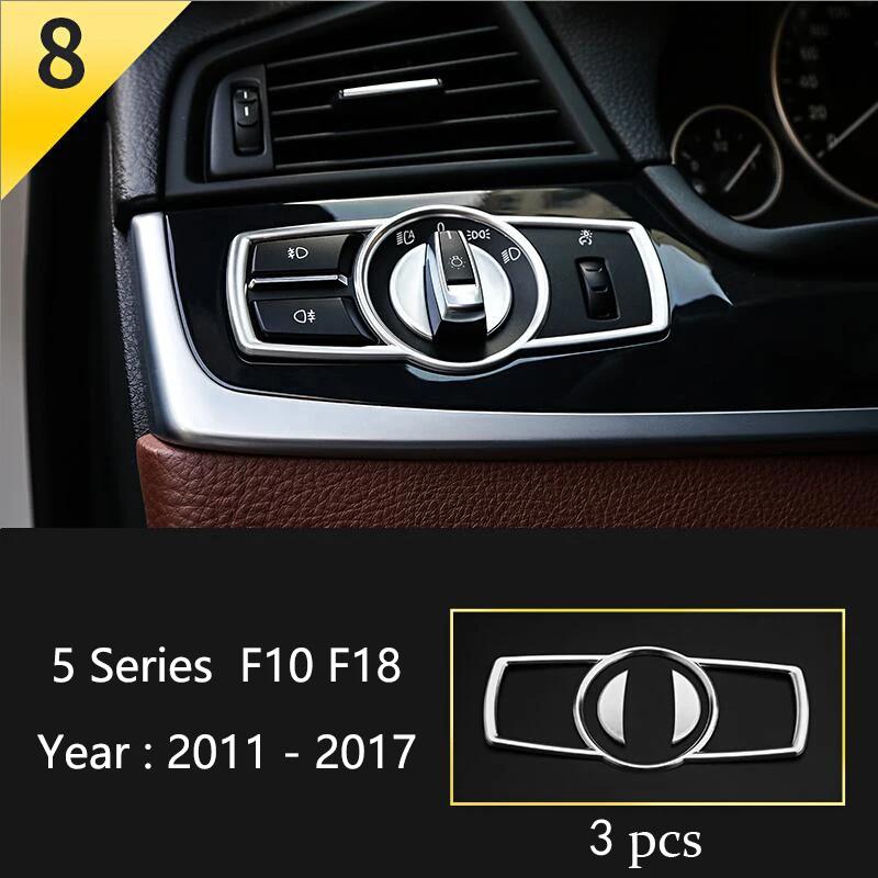 Matte Car Styling Interior Door Audio Stereo Speaker Sequ Decorative Cover Trim For BMW 5 Series F10 F11 F18 Auto Accessories