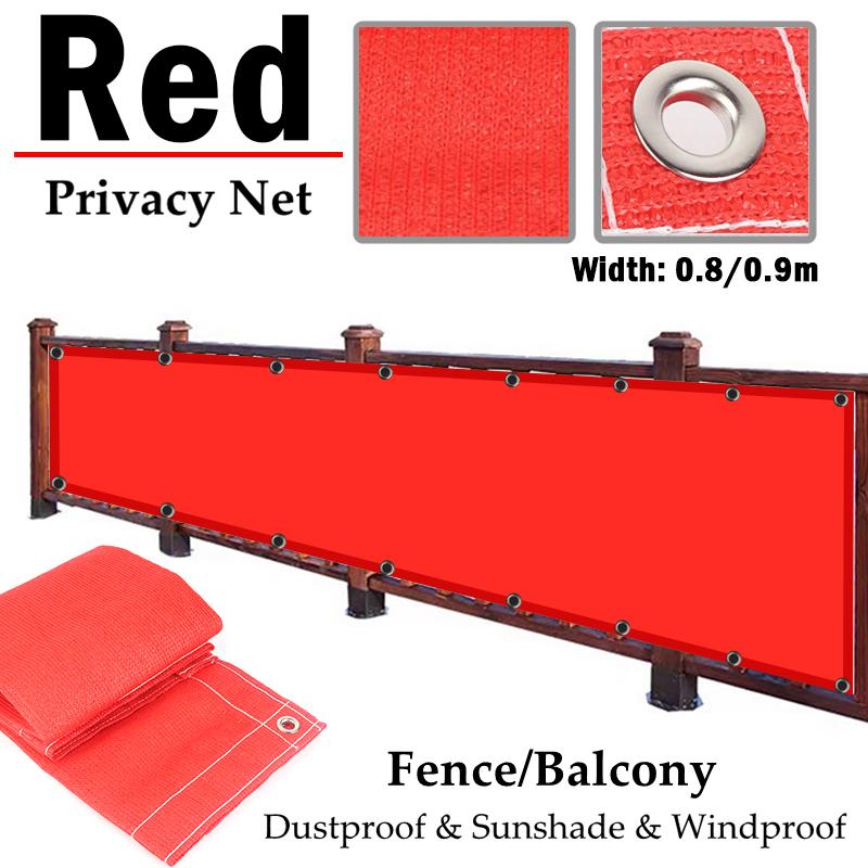 

Height 1.5m HDPE Net Fence Privacy Screen Wind Protection Balcony Fence Privacy Mesh Anti-UV Garden Succulent Plant Sunshade Net 1.5x1m червоний