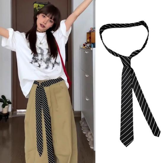 Unisex Tie Striped Print Necktie