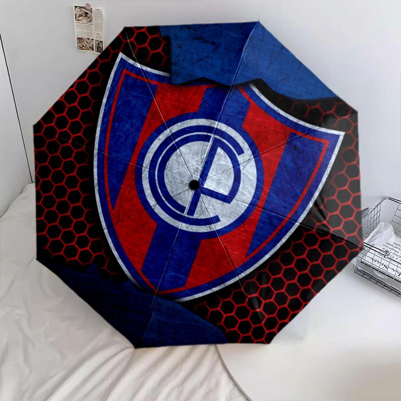 Club Olimpia Muster, automatischer Faltschirm, tragbares und faltbares Design, 8 Schirmstäbe, ein Weihnachts- oder Geburtstagsgeschenk.