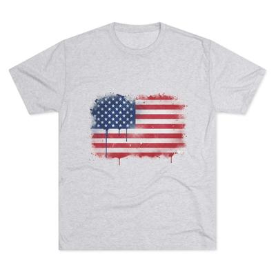 Distressed Drip American Flag T-Shirt | Patriotic USA Tee, Good Quality T-Shirt