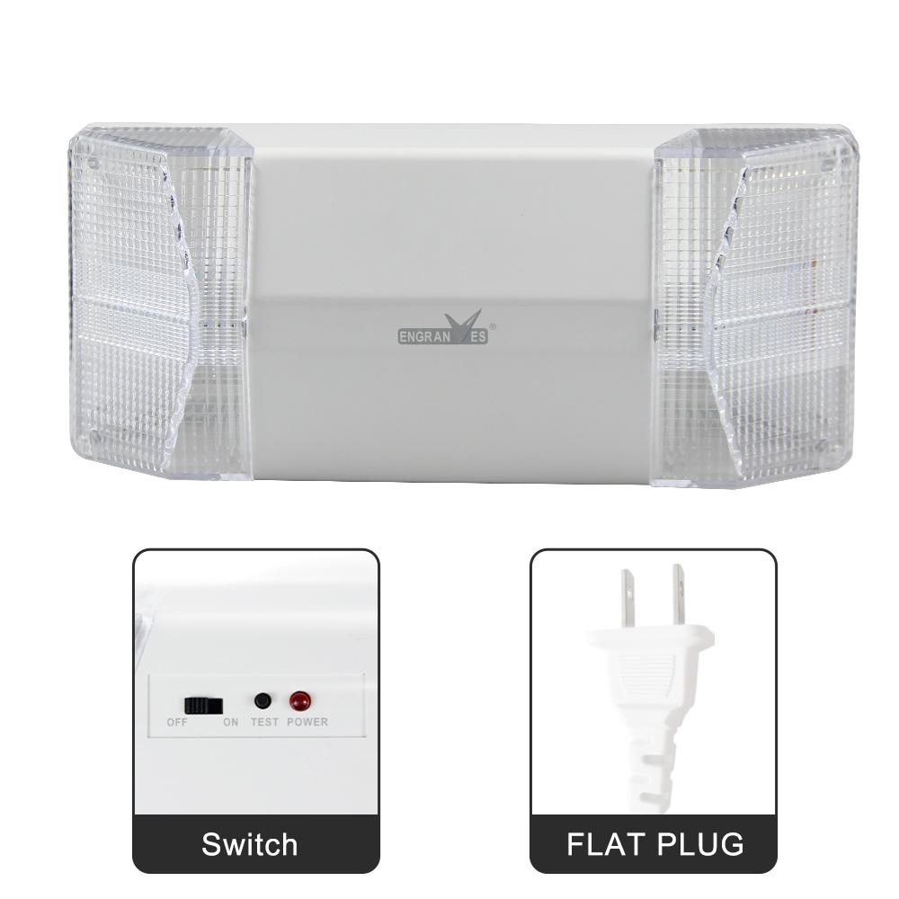 Dual Head LED Emergency Light Wall-mounted Fire Fighting Lamp Portable Camping Lamp Rechargeable Searchlight for Night Activity