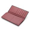 [Revetta] Stingray Leather Long Wallet, Slim Wallet, Wine Red Leather Interior, Galusha (Stingray) Leather, Black, Men's, with Coin Pocket, Genuine Le