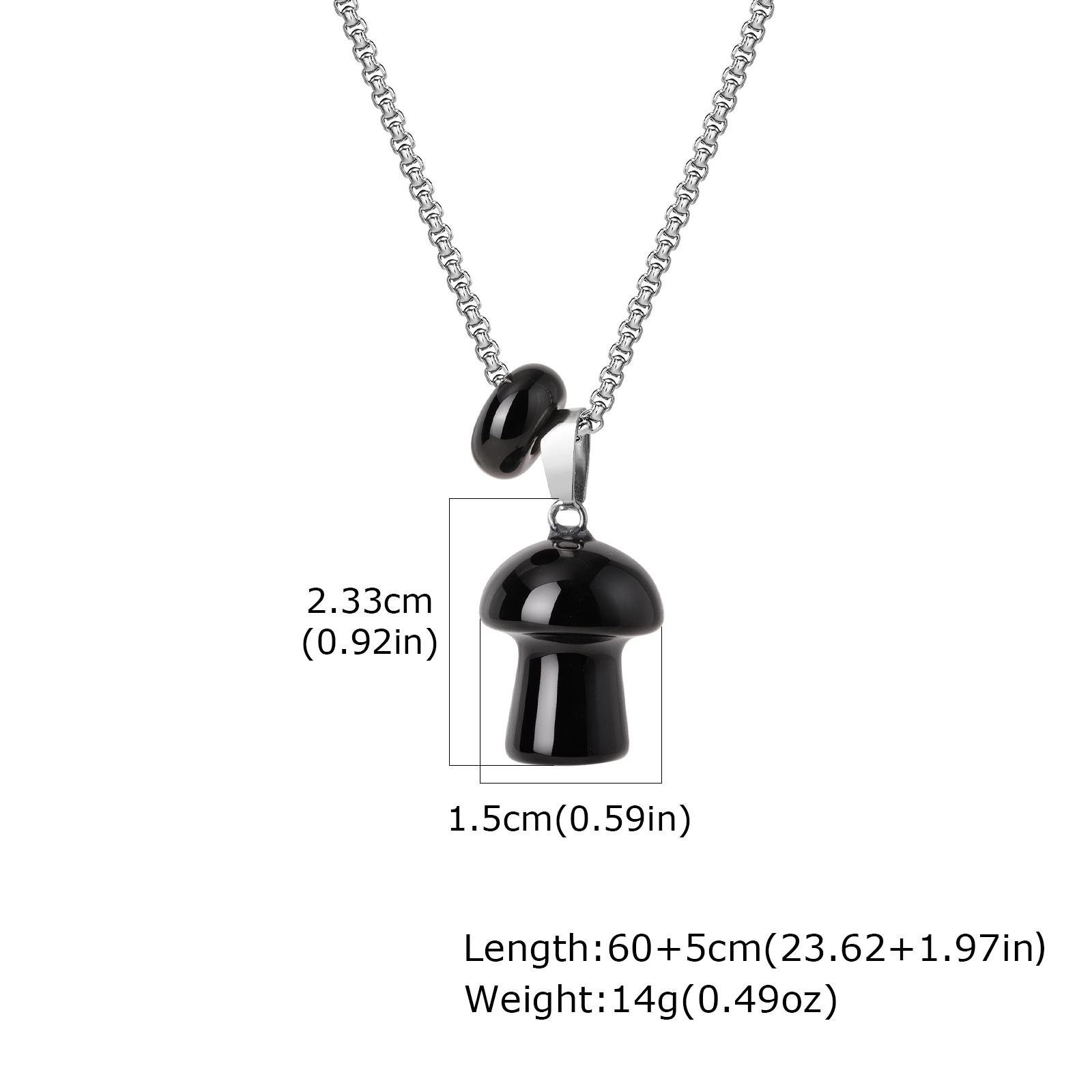 

Nature Inspired Gemstone Mushroom Pendant, Forest Core Aesthetic Necklace for Women,Healing Crystal Energy Jewelry