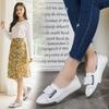 New Korean Version of Shallow Leather Small White Shoes Large Size Women's Singles Shoes Cowhide Shoes Women's Shoes