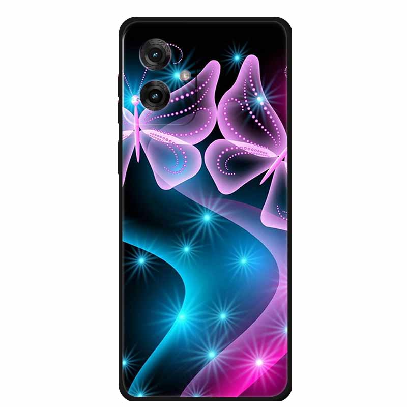 Etui do Motorola Moto G55 5G Luksusowe Miękkie Silikonowe TPU Tylna Osłona Etui na Telefon dla MotoG55 Ochronne Odporne na Wstrząsy Kolorowe Fundas