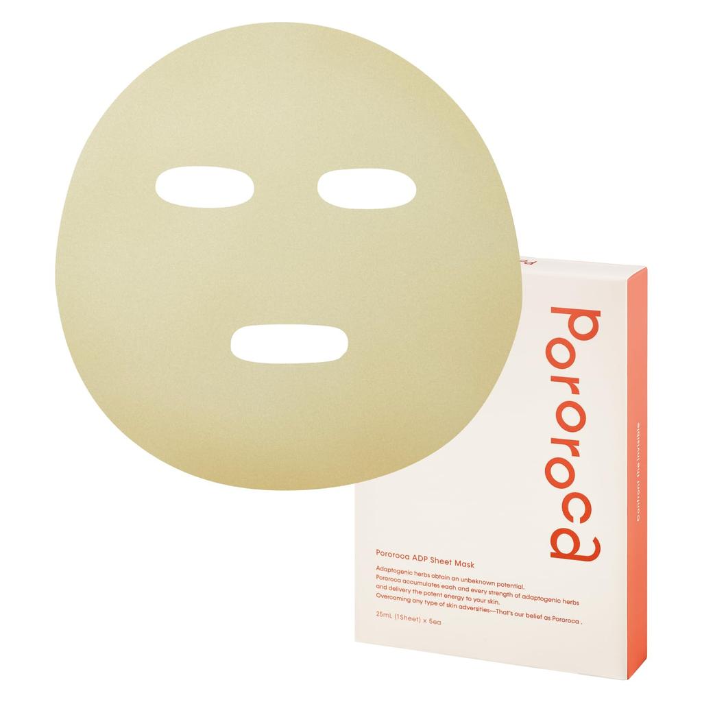 Pororoca ADP Sheet Mask Face Pack with CICA for High Moisturizing and Intensive Care (5 Sheets/box)