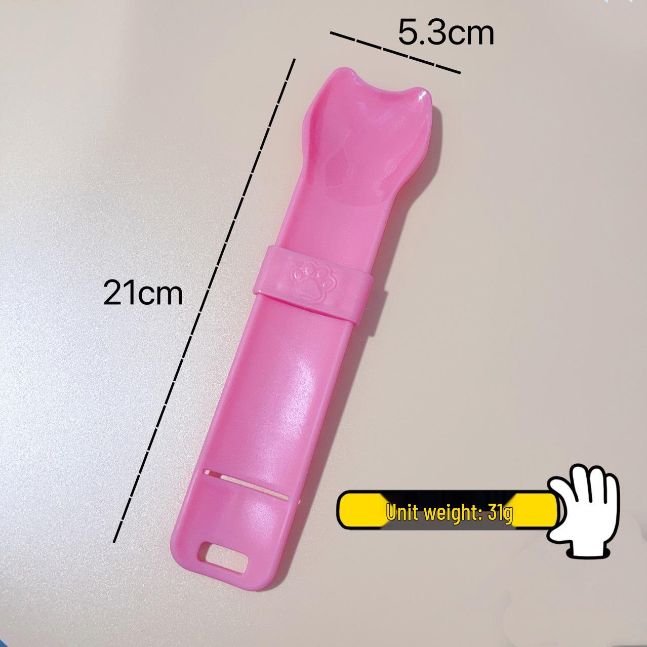 

Cat Strip Feeder & Squeeze Spoon for Mess-Free Pet Snack Feeding розовый