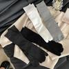 Cotton Split Toe Socks Two Toe Mid-Calf Socks Calf Socks Autumn Winter Vertical Strips Japanese Tabi Socks Clogs Socks