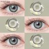 Eyeshare 2pcs LOIRE Contact Lenses for Eyes Colored Eye Lens 14.5mm Natural Brown Grey Softlens Beauty Pupils