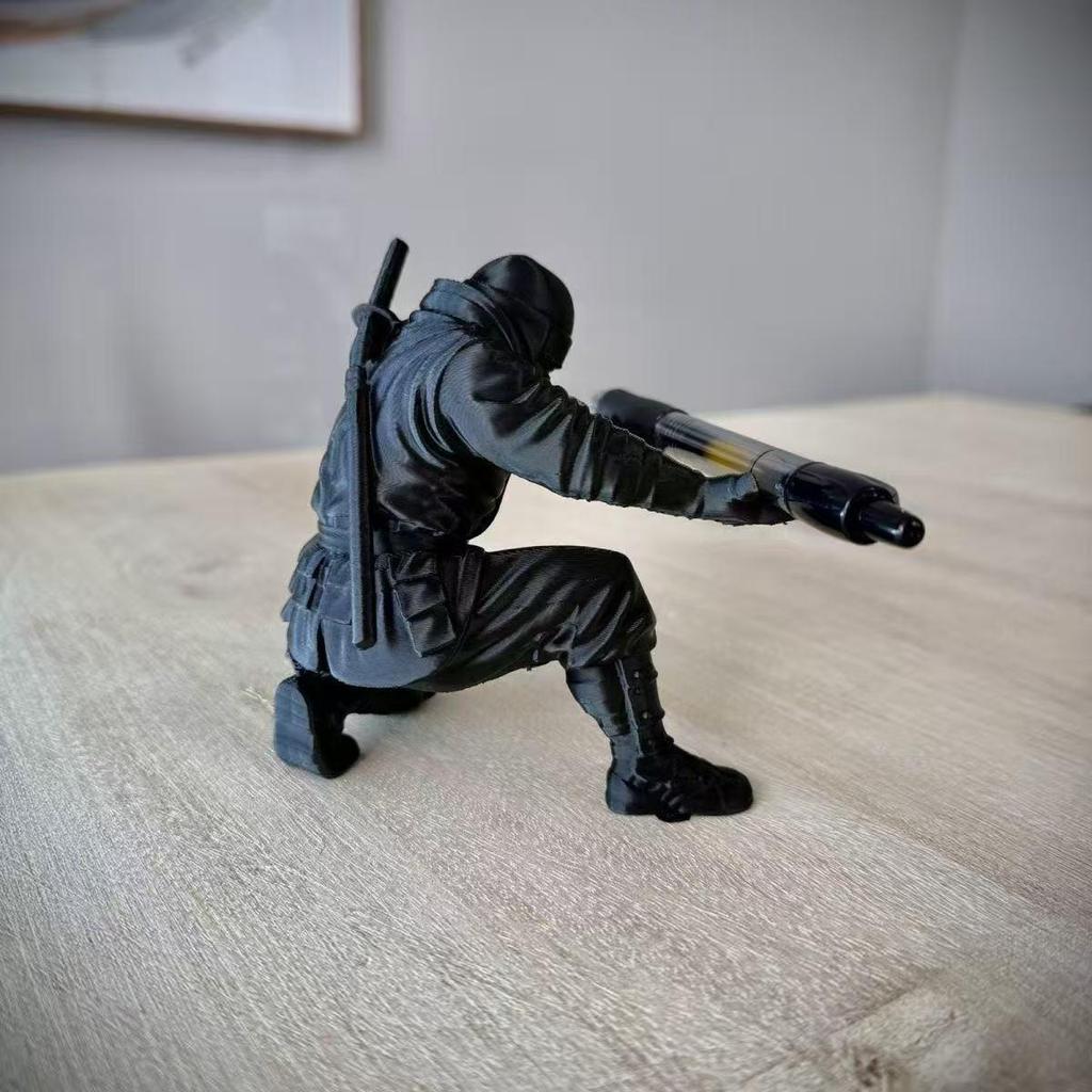 Ninja Print 3D Pen Holder Figurines: Personalized Creative Desk Ornaments