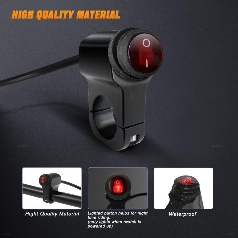 1pcs CNC Motorcycle Modification Aluminum Alloy Switch LED Headlight Power-off Switch Electric Horn Control Button 2025 New
