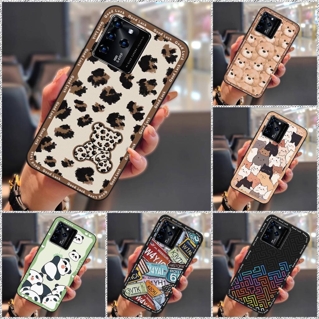 Waterproof Silicone Phone Case For ZTE Blade V30 Fashion Design Full Wrap Durable Back Cover Cover Shockproof Cartoon