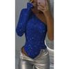 JKASHDK Women's Fashion Casual Solid Color Print Spring Autumn Long Sleeve Oblique Collar Bodysuits
