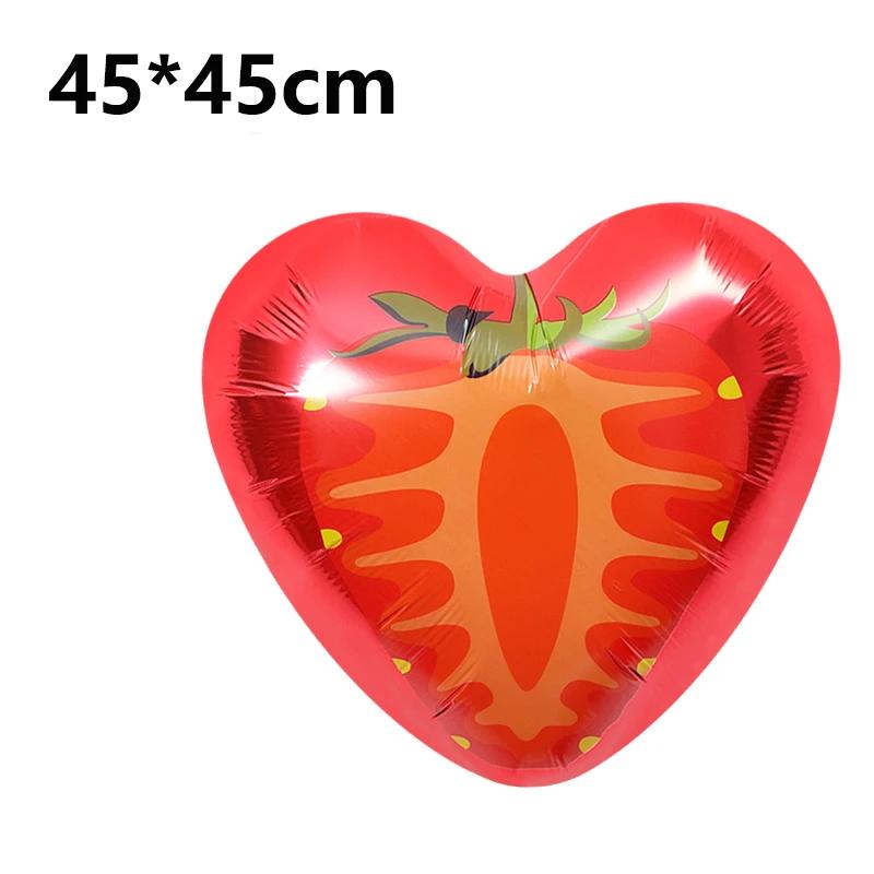 

Sweet Strawberry Aluminum Film Balloon for Children s Birthday, Hawaiian Party Decoration, Fruit Shaped Foil Balloons As shown