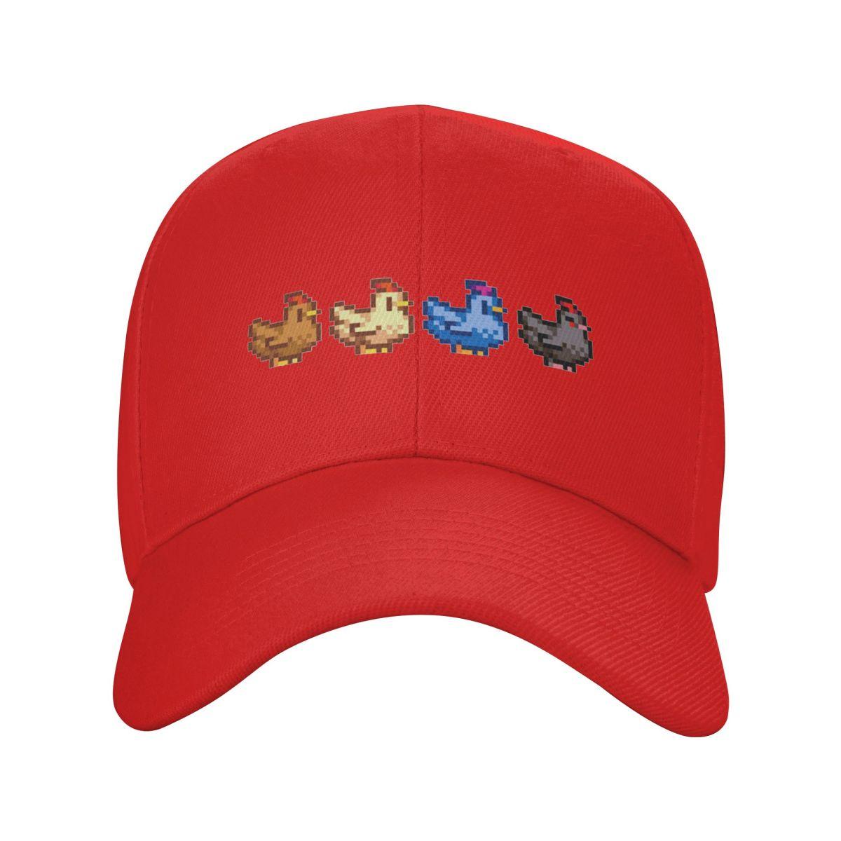 

Unhappy Chickens Stardew Valley Game Cute Cartoon Baseball Caps Snapback Men Women Hats Cap Streetwear Baseball Hat Casquette One Size
