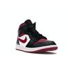 Air Jordan 1 Mid Noble Red Men Sneakers Black White 554724-066