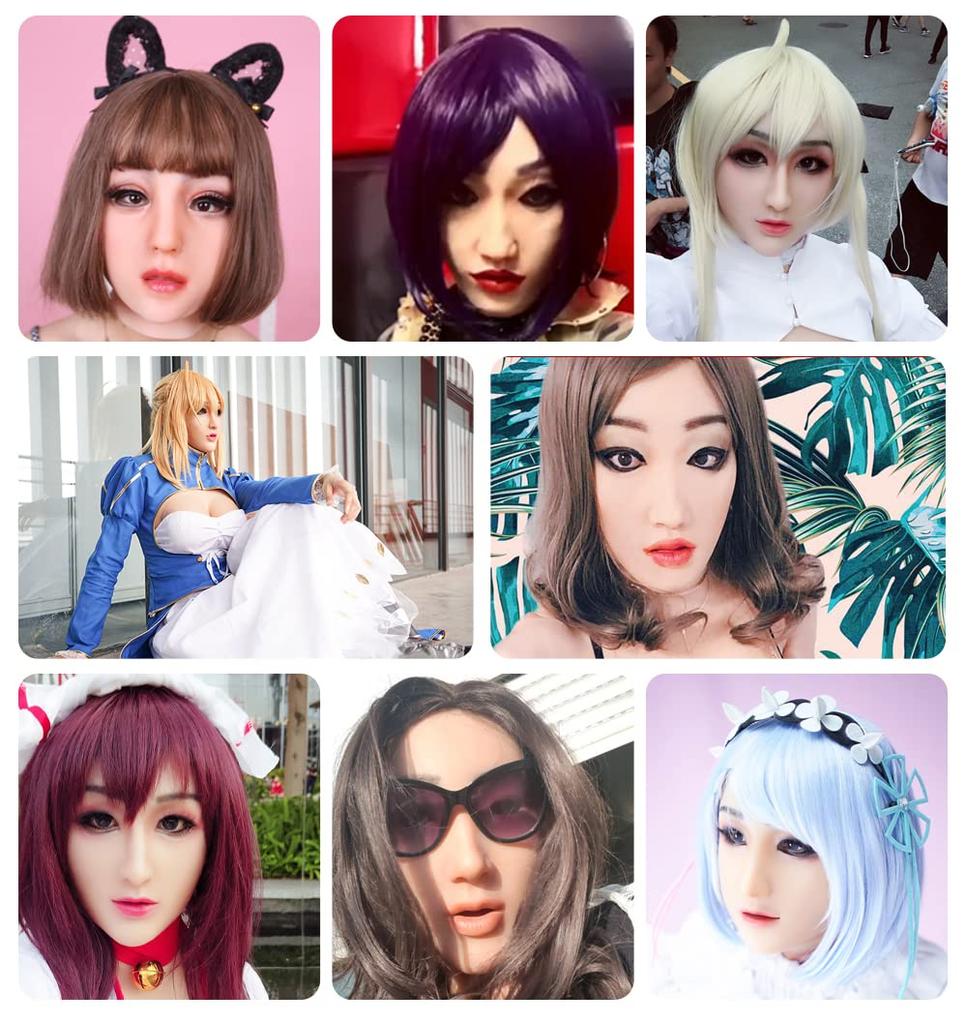 Silikon Weiblich Weiblich Schönes Mädchen Niedlich [YRZGSAWJ] Crossdressing Maske, Maske, Realistisch, Maske, Schön, Menschlich, Maske,