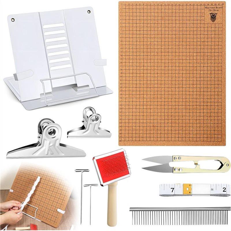 

For Creating Braiding 108 Pcs Macrame Kit 12X16 Inch Double-Sided Grids And Pins, Handmade For Crafting Board