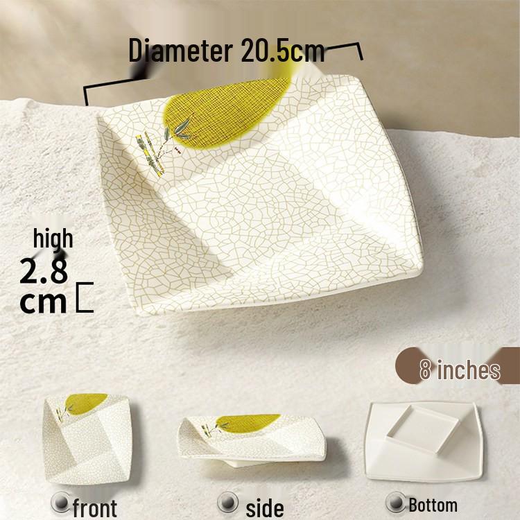 Melamine Rectangular Porcelain-Style Plate for Hot Pot & Side Dishes